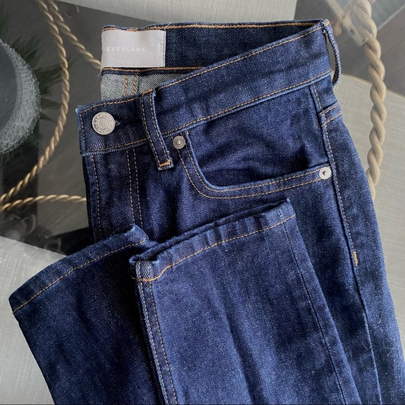 Everlane High Rise Skinny Ankle Jeans Dark Indigo - Picture 6 of 6
